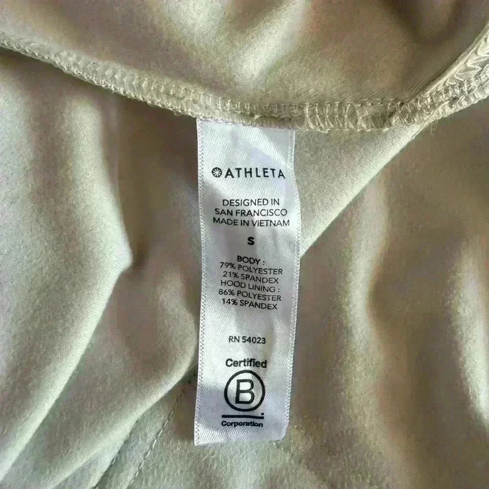 Athleta Glacier Handkerchief Poncho Hoodie Womens Abalone Grey